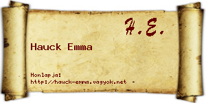 Hauck Emma névjegykártya